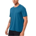 thumbnail image 1 of LMOIPLI Men's Quick Dry T-Shirt Breathable Lightweight Crew Neck Athletic Stretch Solid Tops for Gym Daily Wear Navy S, 1 of 6