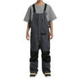 thumbnail image 1 of LMOIPLI Men's Ski Overalls Waterproof Breathable Warm Loose Comfortable Casual Pants for Winter Outdoor Sports Activity Snowboarding Skiing Wear Gray XL, 1 of 6