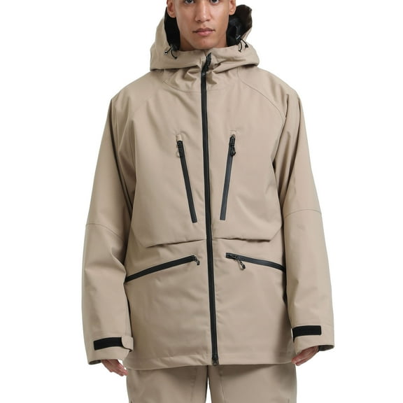 LMOIPLI Men's Snowboard Jacket Waterproof Ski Coat Winter Snow Insulated Windproof Outdoor Sports Breathable Jacket Yellow XL