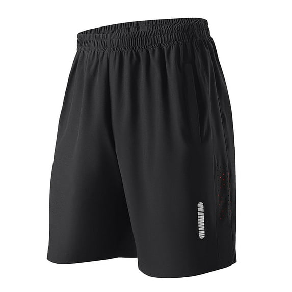 LMOIPLI Men's Sports Shorts Quick Dry Lightweight Cool Short Workout Gym Running Activewear Shorts with Pockets Black XXXL