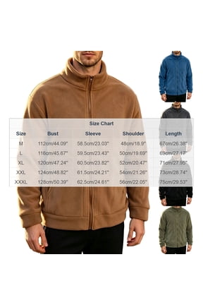 Men's Stand Collar Full Zip Light Polar Fleece Jacket Solid Soft Thermal Mid Layer For Ski Resort Base Layering Road Trip Car Rides & Indoor Office Warm Ups Brown L