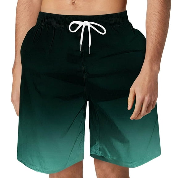 LMOIPLI Mens Gradation Swimming Trunks 5 Inch Inseam Swim Shorts Summer Bathing Suit Swimwear Beachwear with Pocket Army Green XXXXXL