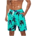 thumbnail image 1 of LMOIPLI Mens Print Quick Dry Beach Board Shorts Elastic Waist Drawstring Casual Fashion Short Pants with Pockets Mint Green XXL, 1 of 5