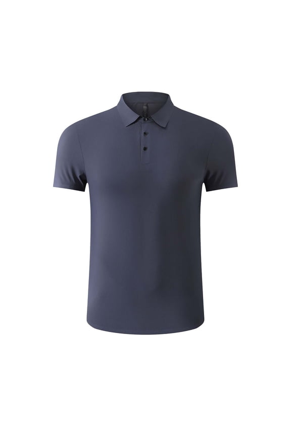 Quick Dry Seamless T Shirts for Men Fall Summer Short Sleeve Lapel Ice Silk Rayon Tops Lightweight Shirts Gray XXXL