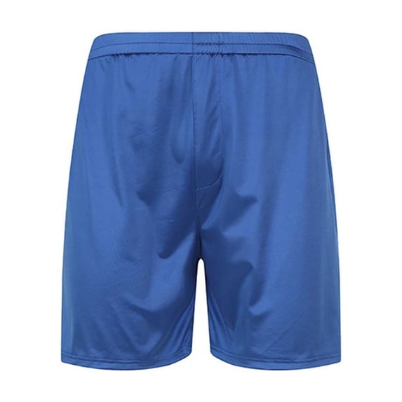 LMOIPLI Satin Shorts for Men Elastic Waist Solid Color Gym Workout Athletic Quick Dry Loungewear Loose Casual Shorts Blue L