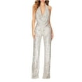 thumbnail image 1 of LMOIPLI Women's Fashion Summer Clothes Baggy Vintage Adjustable Strap Romper Wide Leg Outfits Adjustable Strap Romper Plain Color Overalls Long Bib Pants Lightweight Long Pants Silver XL, 1 of 7