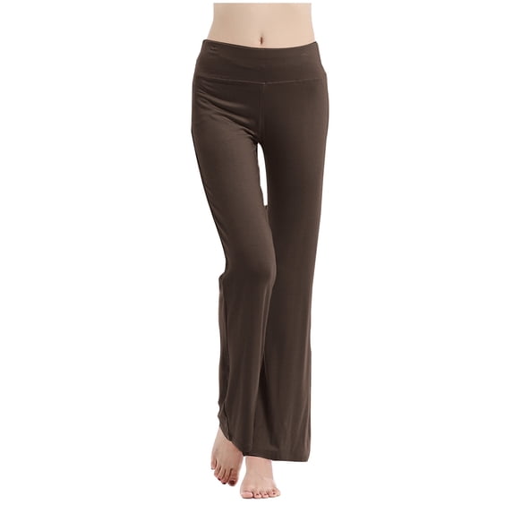 LMOIPLI Women's Fashion Summer Clothes Workout Athletic Lounge Lightweight Long Pants Exercise Track Pants Vintage Running Sweatpants Running Sweatpants Sports Training Pants Plain Color Coffee M