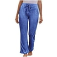 thumbnail image 1 of LMOIPLI Women's Skinny Lightweight Long Pants Elastic High Waist Fashion Summer Clothes Vintage Palazzo Pants for Women Slim Palazzo Pants for Women Plain Color Blue XXXL, 1 of 4