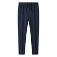 thumbnail image 1 of LMOIPLI Women's Vintage Running Sweatpants Exercise Track Pants Plain Color Sports Training Pants Workout Athletic Lounge Lightweight Long Pants Running Sweatpants Fashion Summer Clothes Navy XXXL, 1 of 3