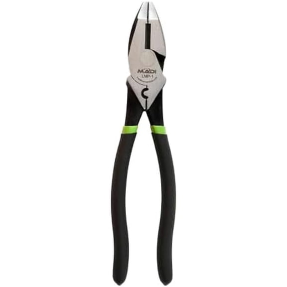 LMP-1 9" High Leverage Lineman Pliers with Built-in Crimper and Dual Gripping Surfaces - Versatile Power Tool for Utility and Electrical Professionals