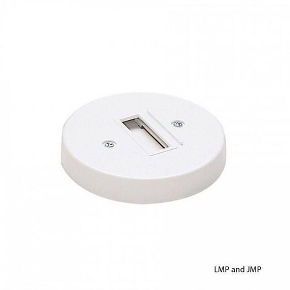 LMP-WT-WAC Lighting-Solorail-L Series Monopoint Canopy-4.38 Inches Wide by 0.75 Inches High-White Finish