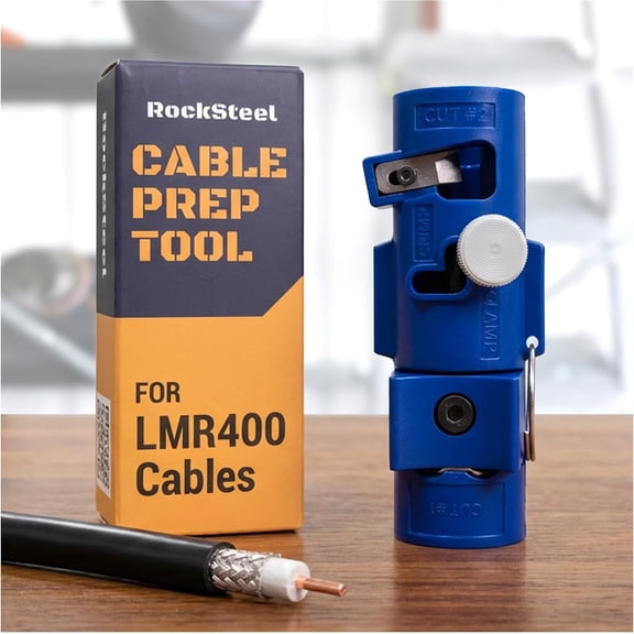 LMR400 Cable Prep Stripping Tool | All-In-One Coax Cable Stripper & Trimming Tool For 3/8" LMR 400 Coaxial Connector Preparation. For Use With Times Microwave Systems & Other Connectors
