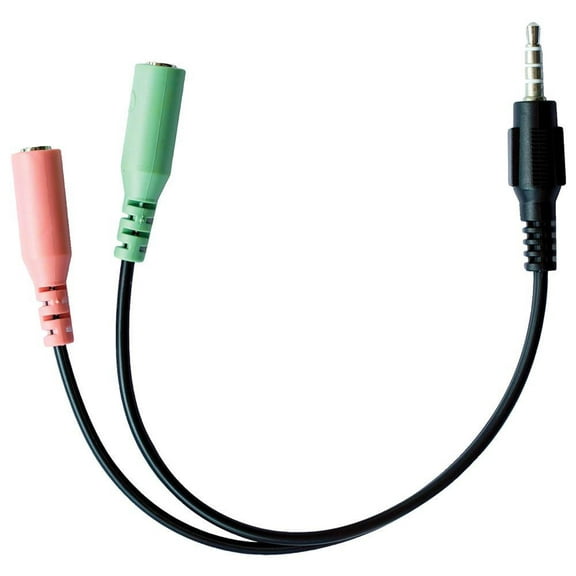 LMS DATA - 3.5mm PC Headset Adaptor, 3.5mm Plug to 2x 3.5mm Socket