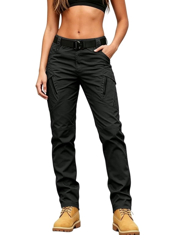 Womens Waterproof Cargo Pants Tactical Hiking Work Trousers with Pockets