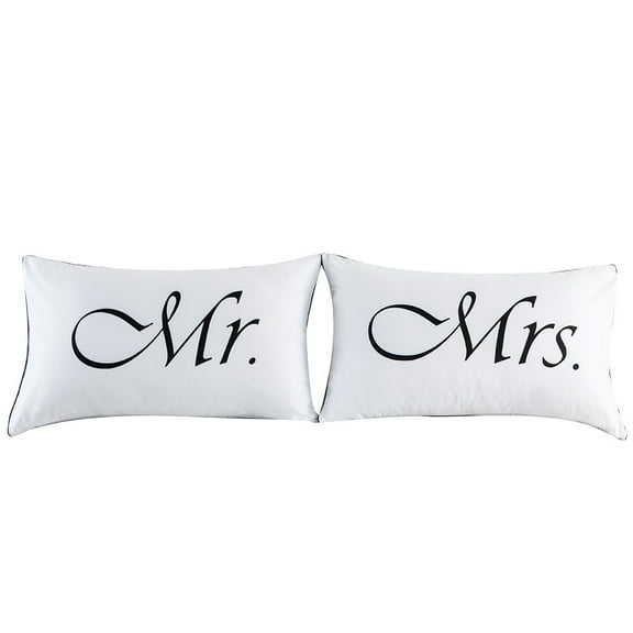 LMTODLFG 2PCS Mr and Mrs Pillow Cases,His and Hers Couples Pillowcases,Romantic Anniversary Engagement Christmas Wedding Gifts for The Couple,Bride Shower Gifts Ideas