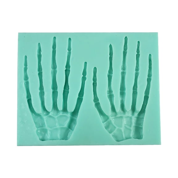 LMTODLFG 3D Skeleton Hands Molds Skull Silicone Fondant Molds Chocolate Candy Clay Moulds for Party DIY Chocolate Cake Pudding Ice Cream Epoxy Resin Mould