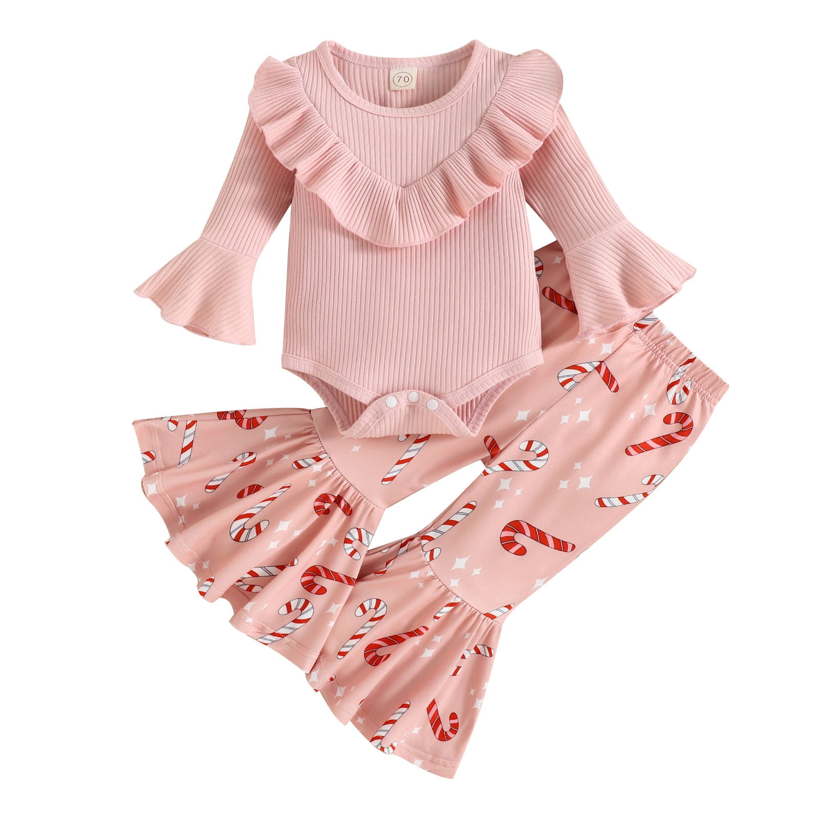 LMTODLFG Baby Girl Clothes Girls Christmas Long Sleeve Romper Bodysuit