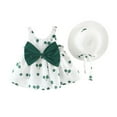 thumbnail image 1 of LMTODLFG Baby Girl Clothes Toddler Baby Kids Girls Sleeveless Cherry Princess Dresses Bow Hat Outfits Baby Girls' Clothing Green 6-12 Months, 1 of 5
