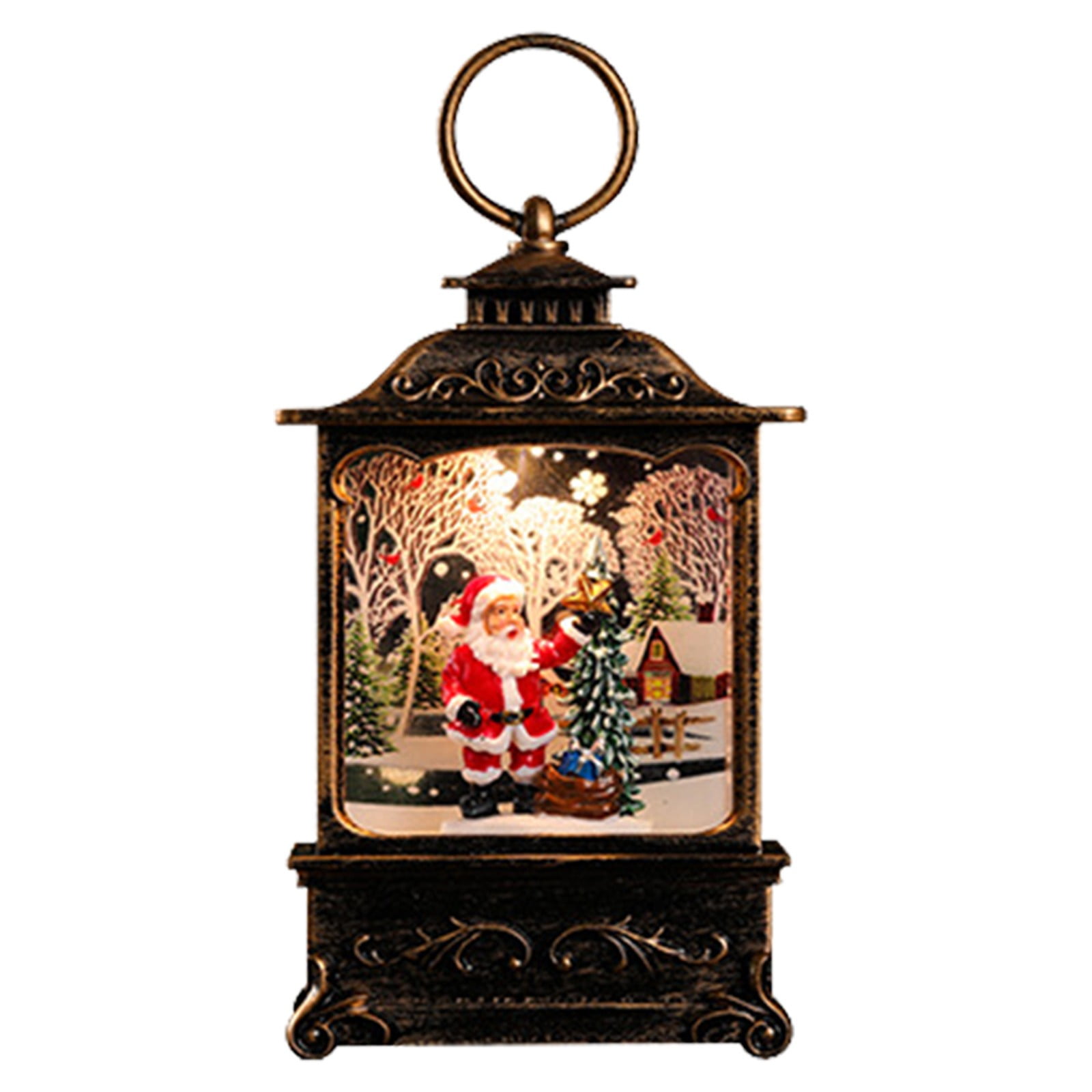 LMTODLFG Christmas Snow Globe,Christmas Lantern Globe with Santa and ...