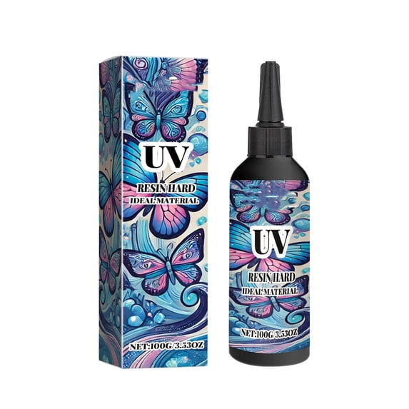 LMTODLFG Crystal Clear Hard UV Resin Upgraded Formula Ultraviolet Fast Curing Resin for Jewelry Making Craft Decoration, Hard Transparent Glue Solar Cure Sunlight Activated Resin
