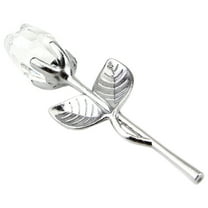 LMTODLFG Crystal Rose Flower Plastic Rose Flower with Leaves for Wedding Anniversary/Wife, Romantic Forever Gifts for Her Valentine's Day/Birthday/Wedding