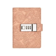 LMTODLFG Diary with Lock for Women, 3D Embossed Journal with Lock Hardcover Leather Journal for Gift, Refillable Lined Journal Notebook Planner Organizer for Women & Men