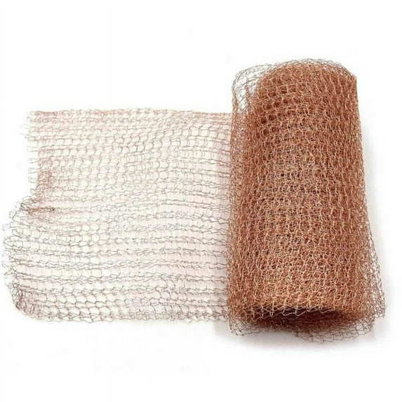 LMTODLFG Flexible Woven Wire Mesh Knitted Pure Copper Mesh Rodent Control Copper Fill Fabric for Rodent Gap Blocker Hole Garden 20 Feet