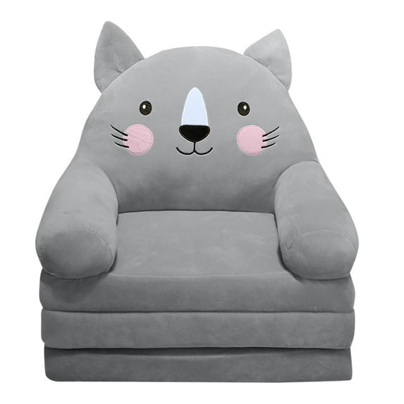 LMTODLFG Foldable Kids Couch Toddler Backrest Armchair 2 In 1 Flip Open Sofa Bed for Children Cartoon Comfy Soft Kids Chair Lightweight Toddlers Sofa Bed for Bedroom Livingroom Playroom(No Padding)