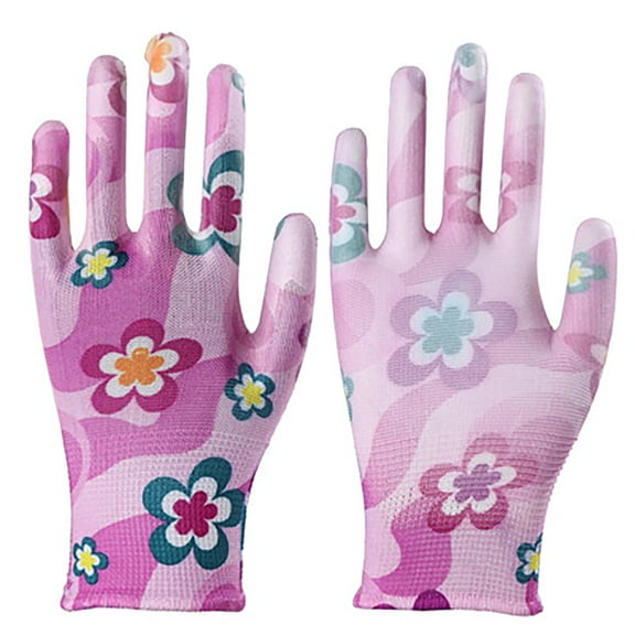 LMTODLFG Garden Gloves for Women, Floral Gardening Gloves Ladies Soft Breathable Yard Work Glove Light Working Gloves Multi Color Work Gloves Printing Coating Gloves