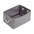 thumbnail image 1 of LMTODLFG Large Cotton Rope Basket, Rectangle Woven Baskets for Storage, Nursery Blanket Basket Living Room, Toy Basket with Cotton Cord Handle, Baskets for Organizing-14”x10”x6”-Gradient Grey, 1 of 2