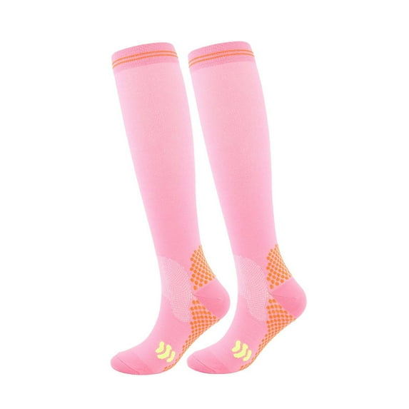 LMTODLFG Long Socks for Women Compression Socks for Women Men Cycling Running Sports Socks Black Socks Pink S