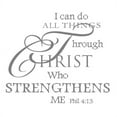 thumbnail image 1 of LMTODLFG Motivational Quotes Vinyl Wall Decal Stickers I Can Do All Things Through Christ Who Strengthens Me Vinyl Christian Quotes Bible Scripture Inspirational Words Wall Religious Home Décor, 1 of 3
