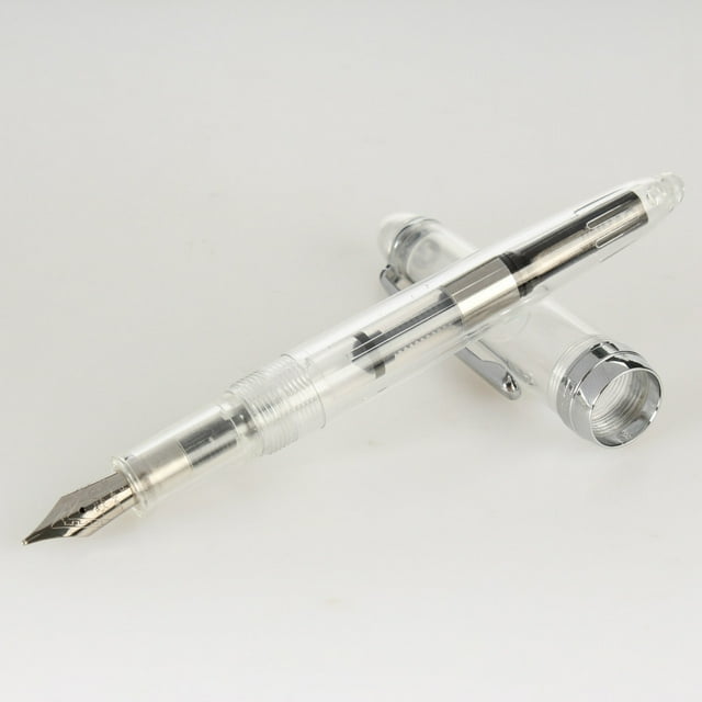 LMTODLFG New 992 Spiral Transparent Colourful Office Fine Nib Fountain Pen Iridium Extra Fine Nib with Ink Converter, Transparent Unique Design Smooth Writing Pen Calligraphy Writing Pens