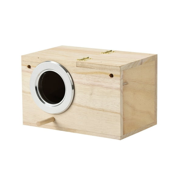LMTODLFG Parakeet Nesting Box Bird House Wood Breeding Box Parrots Mating Box for Lovebirds,Cockatoo,Budgie, Finch,Canary and Medium-Sized Birds, 7.8" x 5.1" x 5.1"