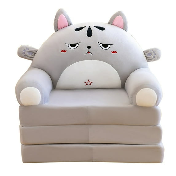 LMTODLFG Plush Foldable Kids Sofa Backrest Armchair 2 In 1 Foldable Children Sofa Cute Cartoon Lazy Sofa Children Flip Open Sofa Bed for Living Room Bedroom without Liner Filler