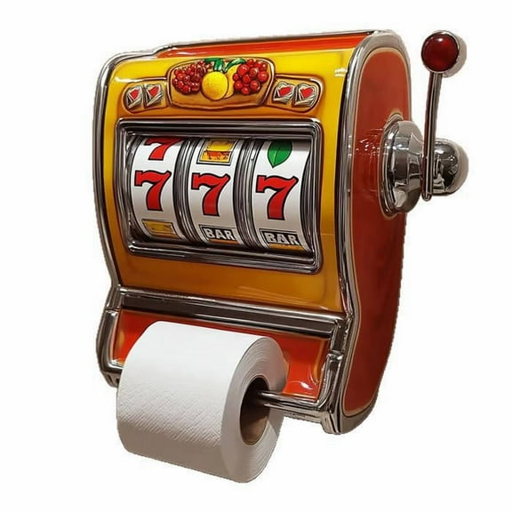 LMTODLFG Slot Machine Toilet Roll Holder, Fun Slot Machine Decorative Toilet Paper Holder, Novelty TP Roll Holder for Game Themes, Enhancing Both Its Style and Overall Ambiance (1 PACK)