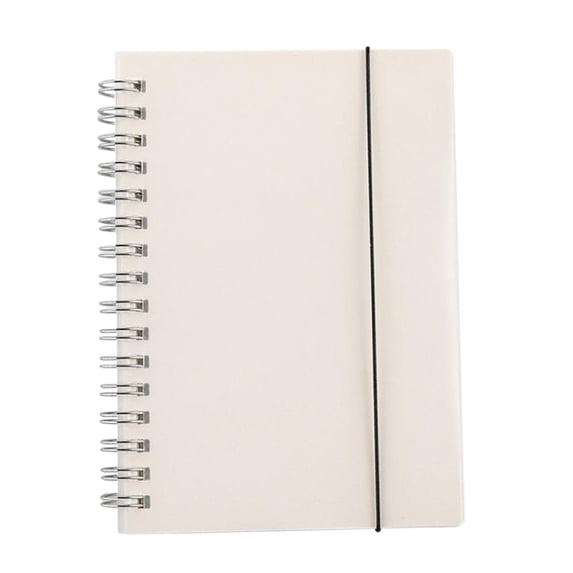 LMTODLFG Spiral Notebook A6 College Ruled Clear Frosted Hardcover Spiral Notebooks Journals Planner Thick Paper for Study and Notes