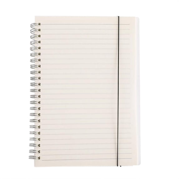 LMTODLFG Spiral Notebook A6 College Ruled Clear Frosted Hardcover Spiral Notebooks Journals Planner Thick Paper for Study and Notes