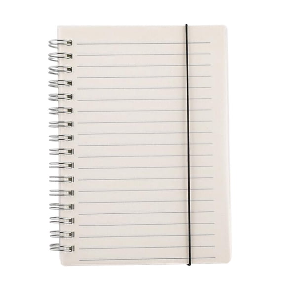 LMTODLFG Spiral Notebook A6 College Ruled Clear Frosted Hardcover Spiral Notebooks Journals Planner Thick Paper for Study and Notes