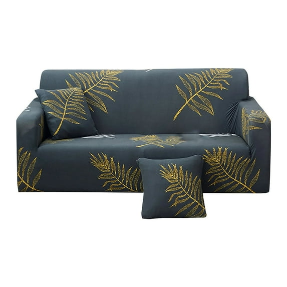 LMTODLFG Stretch Sofa Covers Printed Couch Cover Loveseat Slipcovers for 2 Cushion Couch Sofa Universal Couch Cover 2 Seater(Medium, Golden Branches)