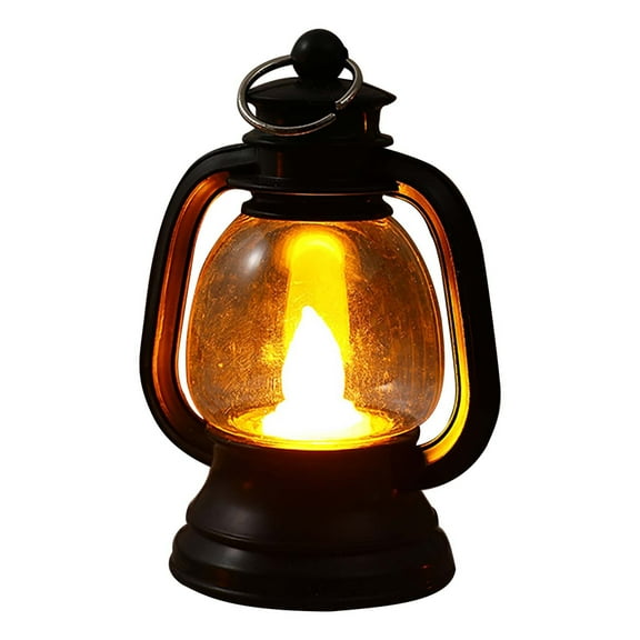 LMTODLFG Western Mini Lanterns, Small Cowboy Hanging Lantern Decor, 4 Inch Black Vintage Centerpiece Table Decorations for Camping Party Halloween Christmas Wedding