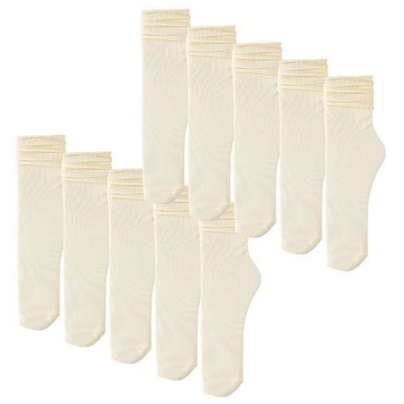 LMTODLFG Womens Trouser Socks 5 Pairs Women's Summer Thin Socks Women's Socks Cool Mid Tube Stockings Velvet Breathable Pile Socks White Crew Socks Beige