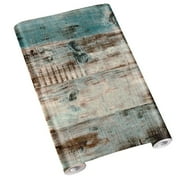 LMTODLFG Wood Look Textured Wallpaper Vintage Rustic Shiplap Peel and Stick Vinyl Wallpaper Self Adhesive Waterproof Contact Wall Paper for Counter Top Cabinets Barn Door Bathroom