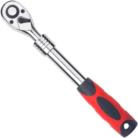LMUMN-1/2-Inch Drive Extendable Ratchet Wrench,1/2" Drive 72-Tooth Quick-release Retractable Socket Wrench Reversible