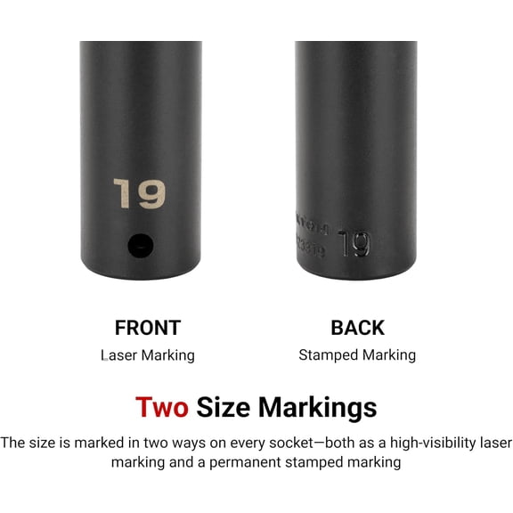 LMUMN-1/2 Inch Drive x 28 mm Deep 6-Point Impact Socket | SID23128