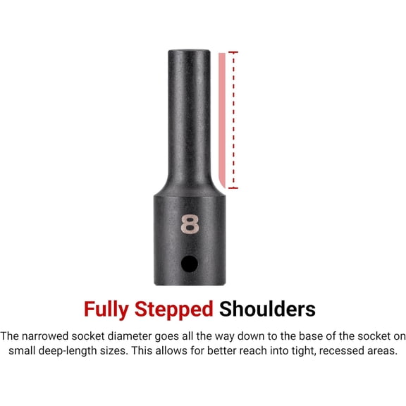 LMUMN-1/2 Inch Drive x 35 mm Shallow 6-Point Impact Socket | SID22135