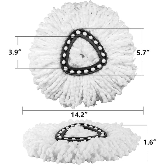 LMUMN-10 Pack Mop Replacement Heads Compatible with O Cedar Triangle Swivel Mops, Spin Mop Microfiber Refills, Deep Cleaning Easy to Replace