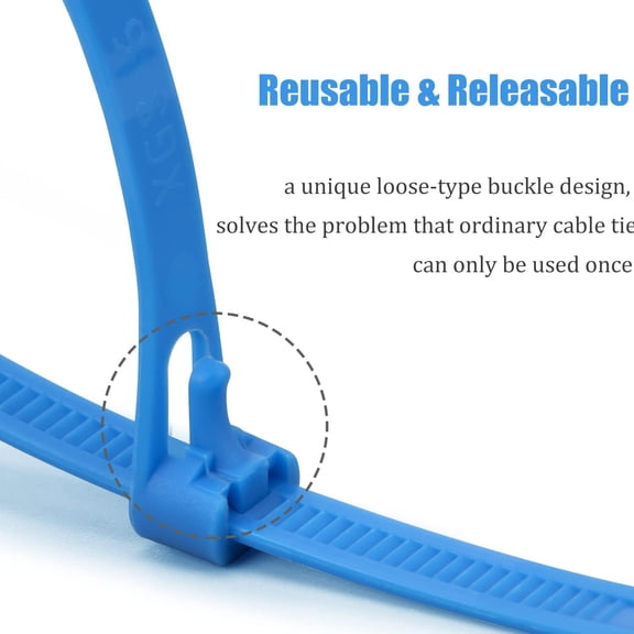 LMUMN-100PCS 10 inch Black Releasable Cable Zip Ties Adjustable Wire Cable Ties, Reusable Zip Ties Tie Straps For Multi-Purpose Use Indoor And Outdoor Plastic Tie Wire