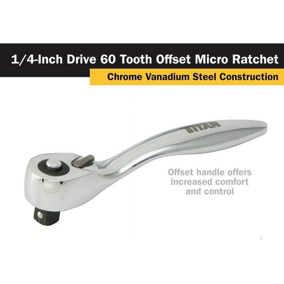 LMUMN-11204 1/4-Inch x 3-1/2-Inch 60 Tooth Offset Micro Ratchet