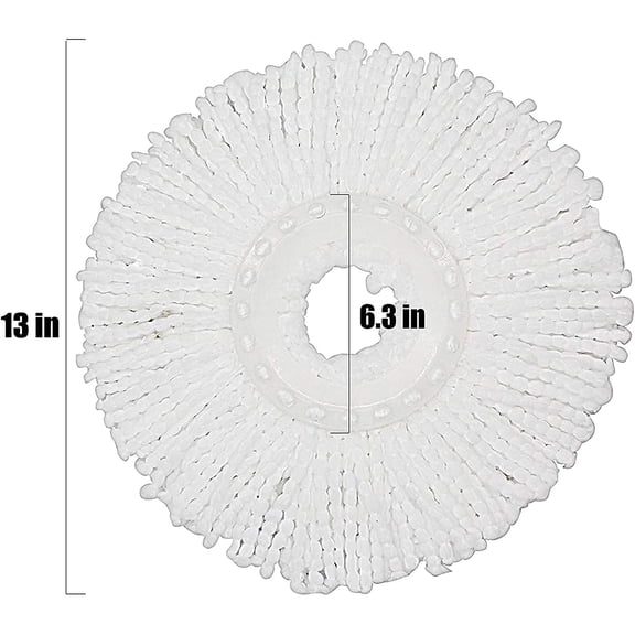 LMUMN-5 Replacement Mop Micro Head Refill for 360 Spin Magic Mop-Microfiber Replacement Mop Head-Round Shape Standard Size